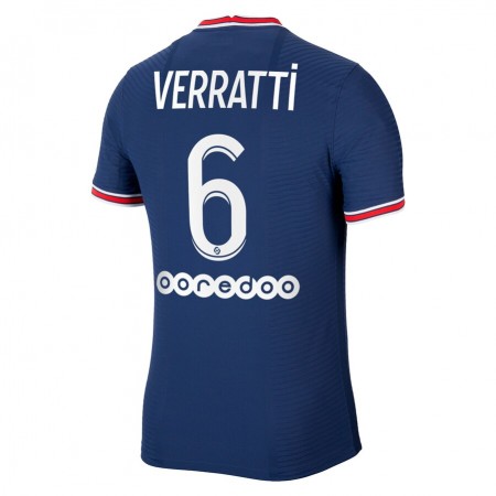 Billiga Fotbollströjor Paris Saint-Germain Marco Verratti 6 Hemma tröja 2021/22 Kortärmad